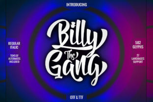 Billy the Gang: A Versatile Brush Font for Creative Projects