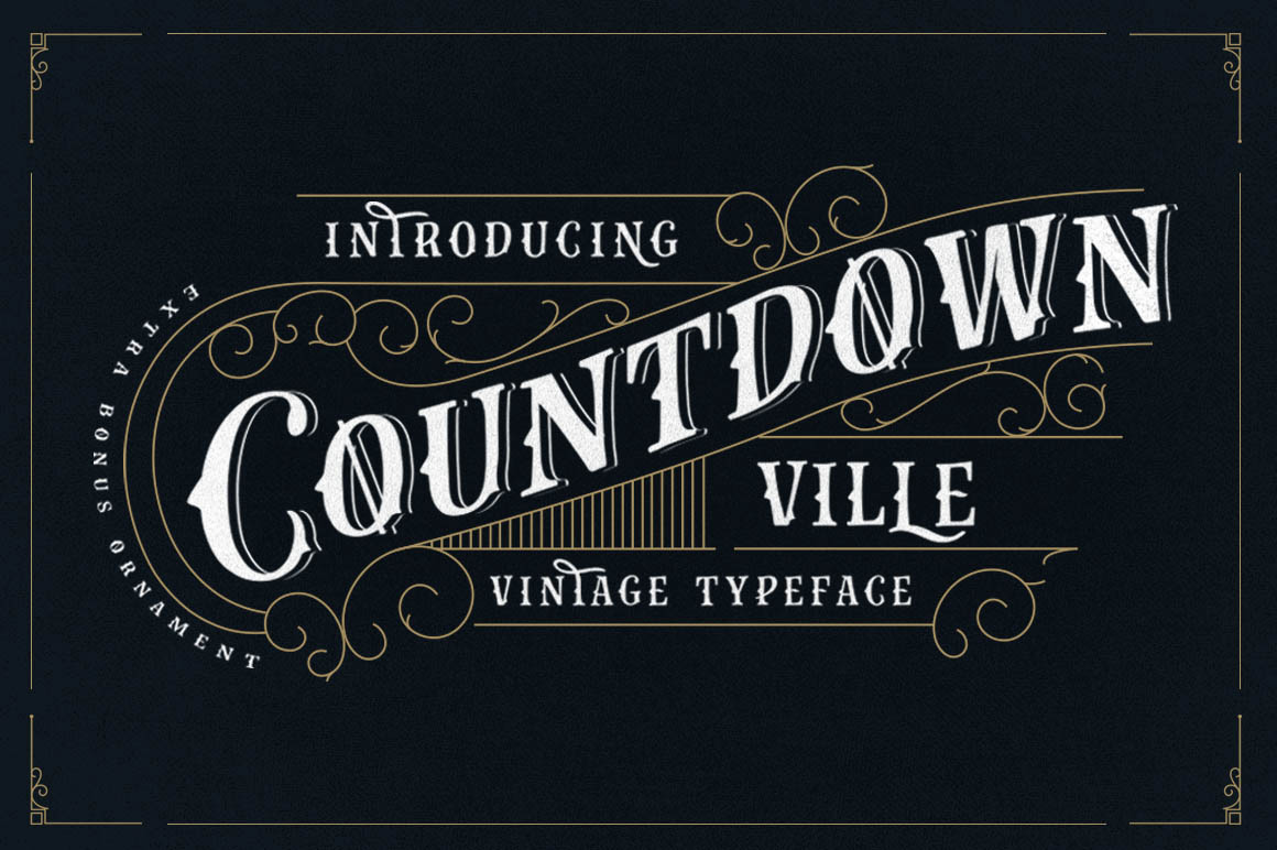 Countdown Ville: A Vintage Font for Timeless Design