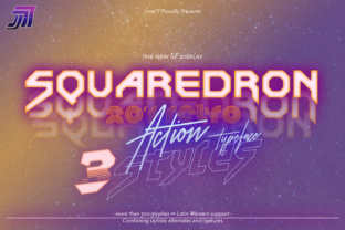 JVNE Squaredron V2: A Retro-Futuristic Typeface for Modern Design