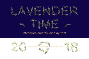 Lavender Time: A Botanical Display Font with Vintage Charm