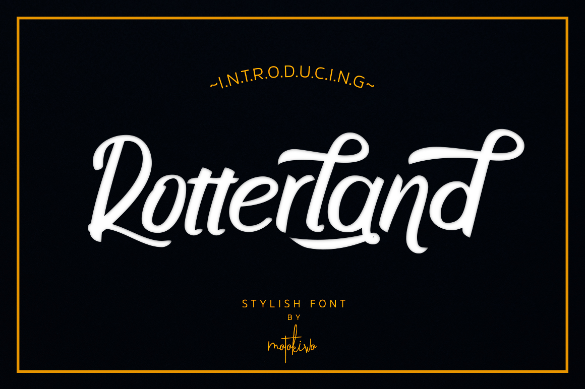 Rotterland: A Stylish Brush Lettered Font for Urban Design