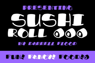 Sushi Roll: A Cute, Squashy Font for Japanese Themes
