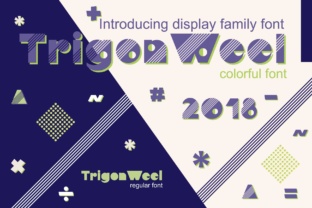 TrigonWeel: A Bold Geometric Color Font for Modern Design